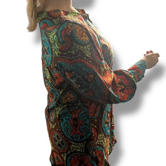 Vintage 60s Psychedelic Lounge Set – Sears RN17573 – Mod Print Size L - Picture 6 of 10